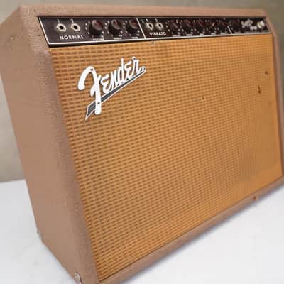 1962 Fender Super Amp 6G4-A Brown 2x10 Combo Amp w/ Flight Case #59038 image 19