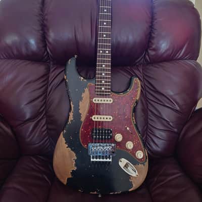 Fender Custom Shop '69 Stratocaster HSS Floyd Rose 2024 - Super Heavy Relic Black image 4