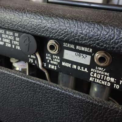 Fender 75 black-1980-75 Watt USA image 6