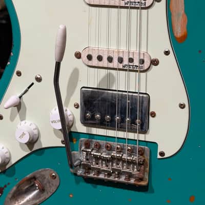 Vintage Guitars V6 ProShop Unique Left Hand LV6PC0003 2026 - Ventura Green Overspray Tobacco image 7