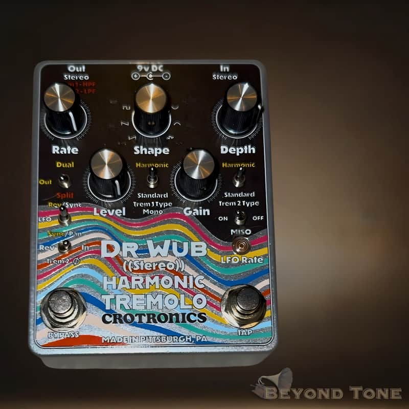 Crotronics Dr Wub (Stereo) — Harmonic Tremolo — Tap Tempo — Dual Trem Engines — Brand New image 1