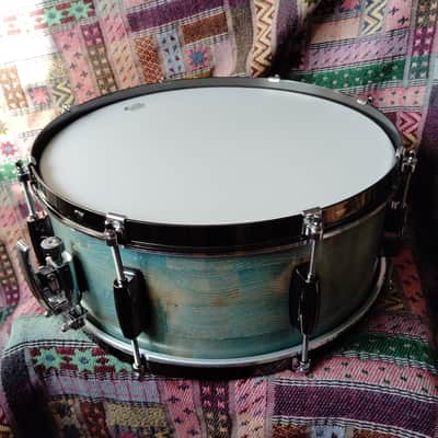 SSS Solid Shell Shop Custom Snare Drum 2025 - Turquoise image 12