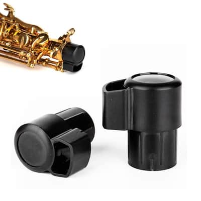 2 Pack Alto Saxophone End Cap Plug Plastic Sax Plugs Caps Cover Bent Neck Key Protector Replacement Parts Universal For Soprano Saxophones Musical Instrument Accessories image 1