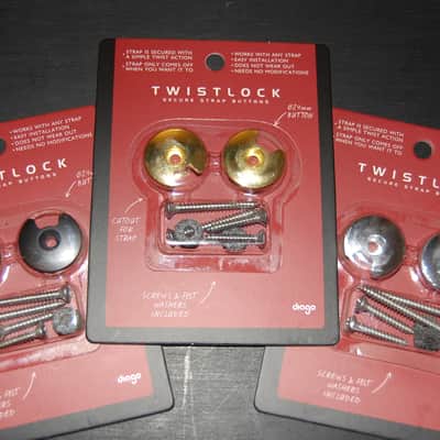 DIAGO TwistLock low profile strap locks Black. Gold. Chrome image 1