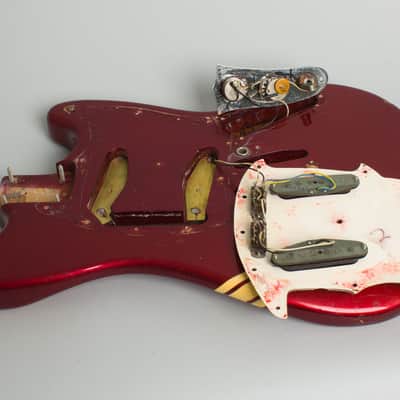 Fender Competition Mustang Solid Body Electric Guitar (1973), ser. #436903, original grey hard shell case. image 16