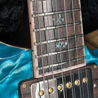2024 Paul Reed Smith PRS McCarty 594 Private Stock 11482 One Piece Quilt Top Bahama Blue Dragons Breath image 9