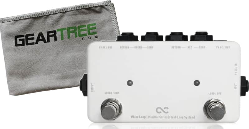 One Control White Loop 2-Channel Loop Flash Switcher Pedal Bundle w/ Polish Cloth image 1