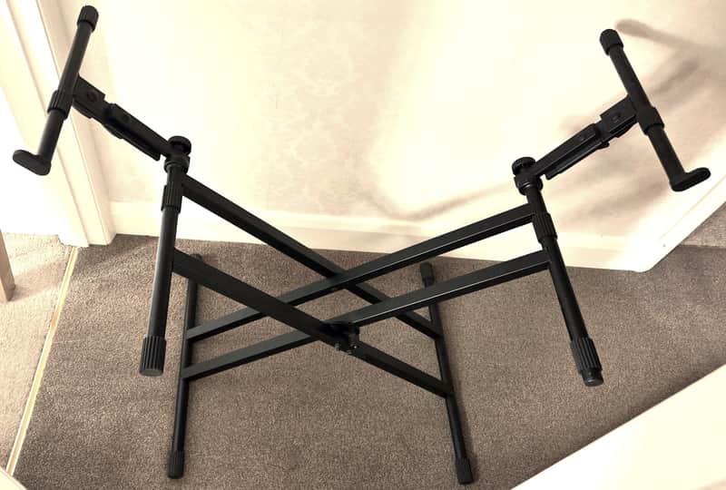 Quik-Lok QL642 Double-Braced X-Style 2-Tier Keyboard Stand 2020s - Black image 1