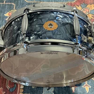 Slingerland Radio King 5.5" x 14" Solid Maple Snare - Black Diamond Pearl image 5