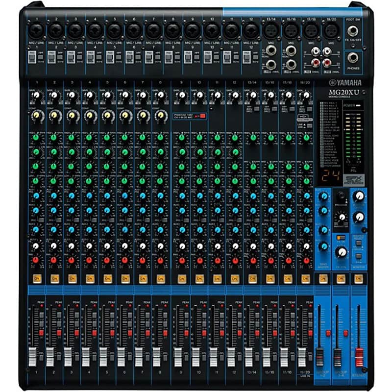 Yamaha MG20XU 20 Channel Analog Mixer - Black image 1