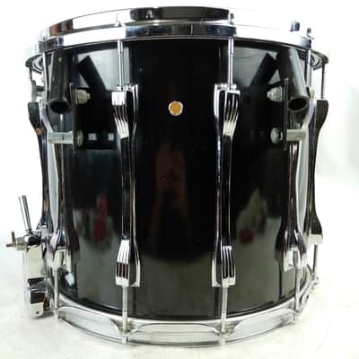 Ludwig 12x14"Black Cortex Monroe Coliseum Twin Channel Snare Drum Vintage 90s image 7