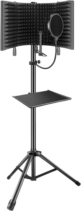 Professional Studio Recording Microphone Isolation Shield, Pop Filter,High density absorbent foam is used to filter vocal image 1
