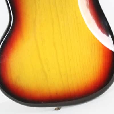 1977 Vintage Fender Mustang Ash BODY Factory Sunburst USA 1970s w/Original Neck Plate image 6