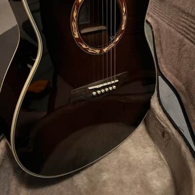 Ibanez AEF18LE 2012 Left-Handed Acoustic-Electric w/ Hard Case - Dark Violin Sunburst image 6