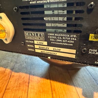 Manley Labs ELOP Dual Tube Compressor / Limiter - Classic In Amazing Condition! image 7