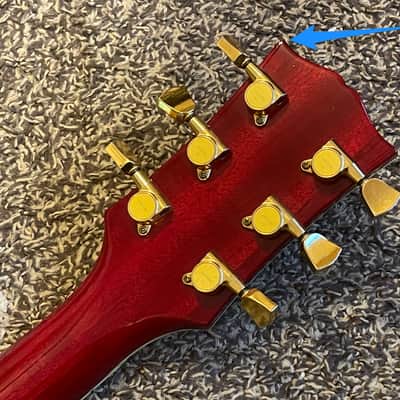 2000 Edwards/ESP E-LP-117 CTM MIJ MADE IN JAPAN Les Paul Custom/Supreme Type Burl Maple Top Abalone Binding See Thru Red image 6