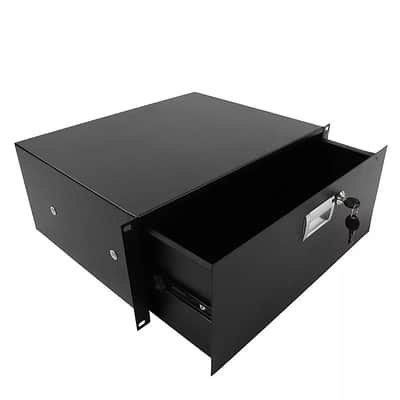 19 Inch Rack Mount 4U Locking Drawer Audio Dj Server Rack Storage Cabinet image 2