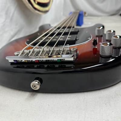 Ernie Ball Music Man USA Sterling 5 HH 5-string Bass with Case 2014 - Vintage Sunburst image 18