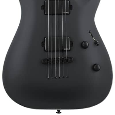 ESP LTD MH-1000 Baritone Electric Guitar - Black Satin image 1