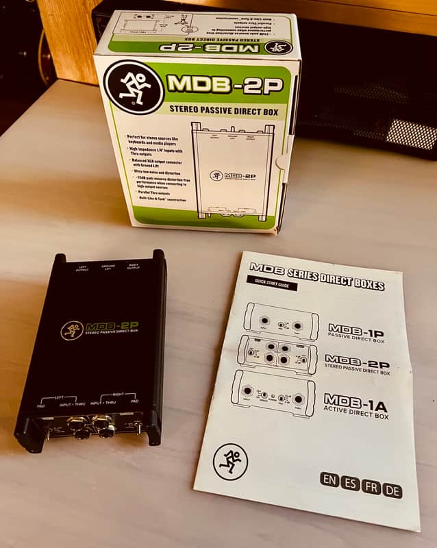 Mackie MDB-2P Stereo Passive Direct Box 2010s - Black image 1