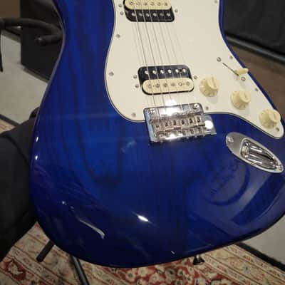 Fender Partscaster HH Shawbucker Stratocaster w/ 50's Player Series Neck - Sapphire Blue Transparent (C016-49) image 12