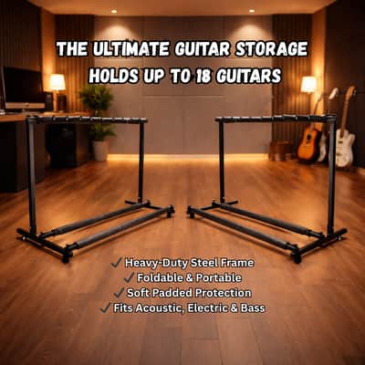 Ultimate 18 Guitar Stand System – 2x Folding Racks for Studio & Stage image 1