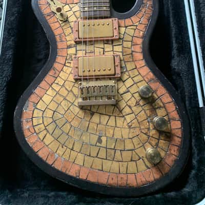 Mondell Custom Guitars Model T “Spanish Galleon” 2023 - Gold Leaf Metal Mosaic Top - Brazilian Rosewood Fingerboard image 2