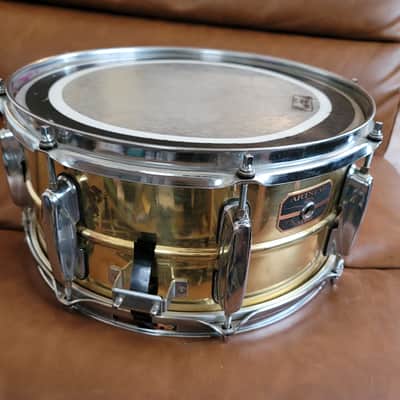 Vintage Tama Artstar ES 14x6.5 Brass Snare Drum MIJ Japan w/ Mighty Hoops image 7