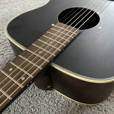 40 Inch Black Acoustic Guitar, Spruce Wood Veneer Top, Mahogany Neck image 11