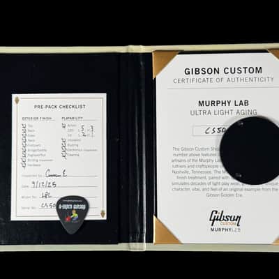 2025 Gibson Les Paul Custom Chambered Custom Shop Murphy Lab Ultra Light Aged ~ Ebony image 10