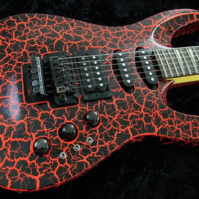VESTER II MANIAC SERIES Circa 1991 Archtop Red Crackle Finish Body Neck Guitar Kramer Style image 6