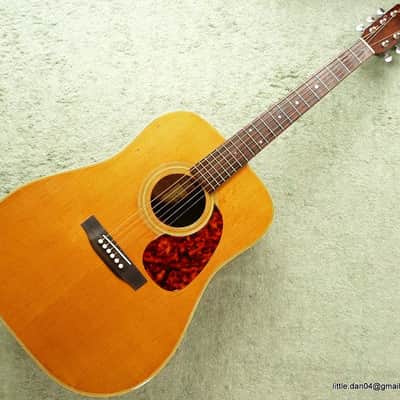 Suzuki  Three S W130 Dreadnought Acoustic Guitar Japan Vintage 1975 Natural image 2