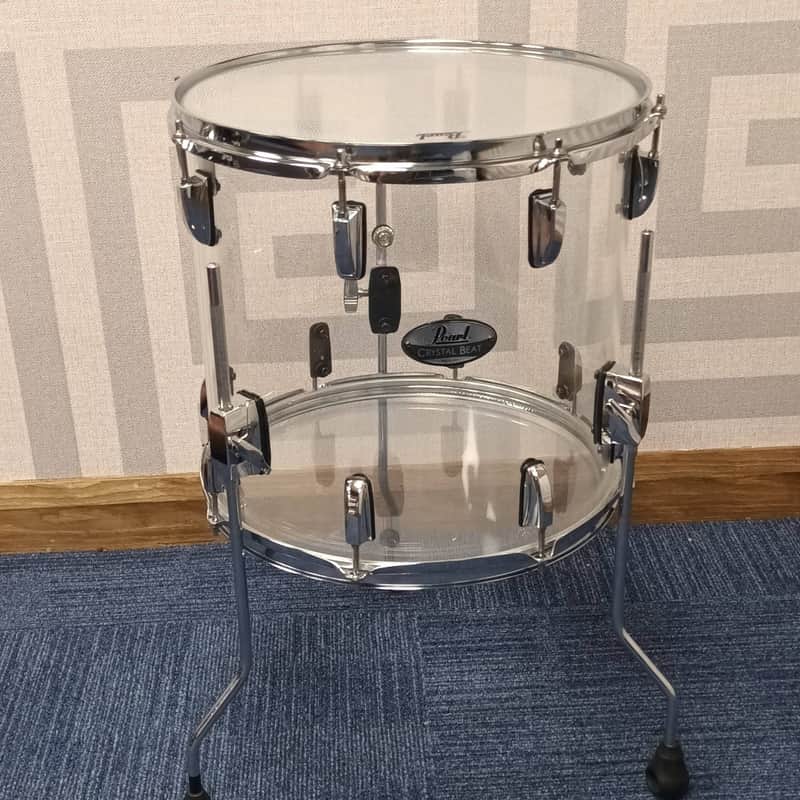 Pearl Crystal Beat 14″ x 13″ Floor Tom Drum – Clear image 1