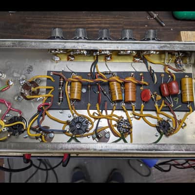 Fender Black Panel Vibro Champ AA764 1966 image 5