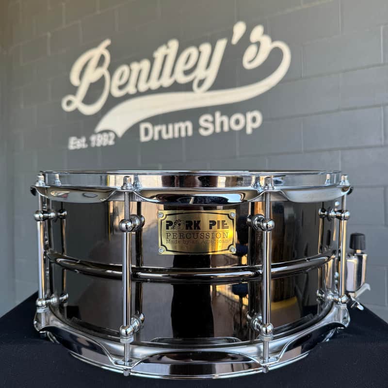 Pork Pie Percussion USA Custom Black Nickel over Brass 6.5x14" Snare Drum (Rm4) image 1