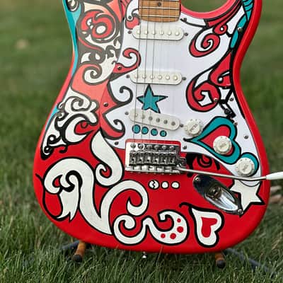 Partscaster Jimi Monterey Strat - Hand painted image 2