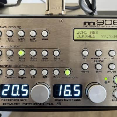 ▌Grace Design m906 Stereo + 5.1 Monitor Controller AES digital analog DAC image 2