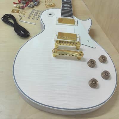 Haze  Electric Guitar DIY Kit,Solid Body w/Flame Maple Veneer E-238DIY SG image 2