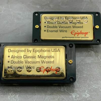 Epiphone Humbucker 57 Classic Alnico Pickups set! Gold/Black image 2