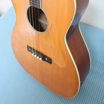Vintage 1960s Harmony Stella 4 String Acoustic Tenor Guitar Clean Works Great Sunburst Clean! image 4