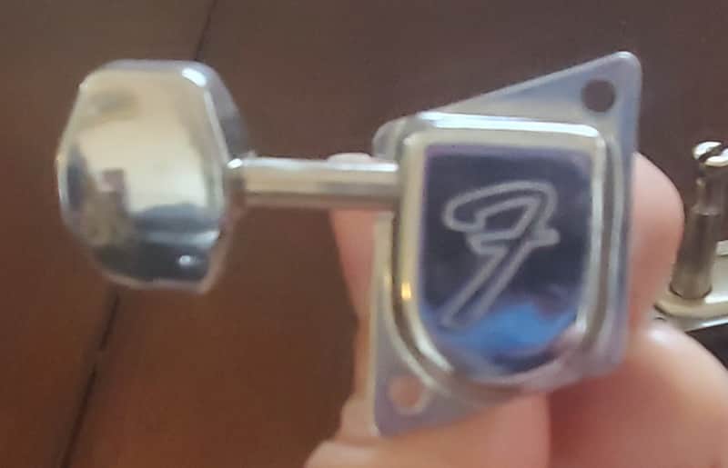 Fender Vintage F Logo tuners Left handed 1966-67 - Chrome image 1