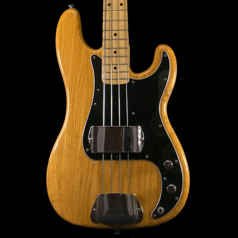 Fender 1973 P Bass Guitar In Natural, Pre-Owned - Good