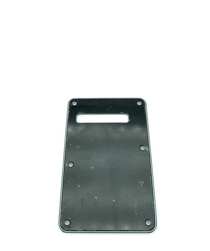 Stratocaster Style NOS 3-Ply Modern Style Back Plate Tremolo Cover Black image 1