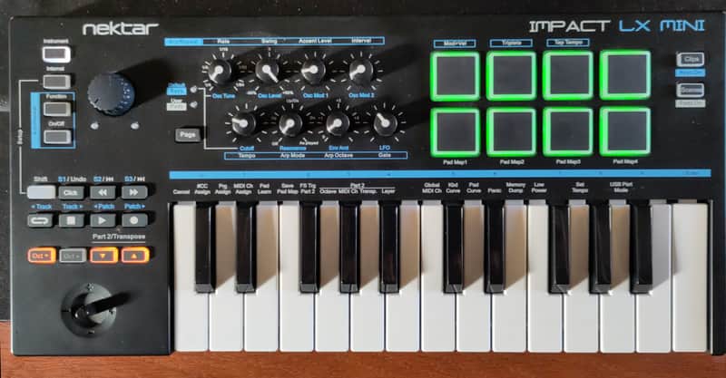Nektar Impact LX Mini 25-Key MIDI Controller 2021 - Present - Black image 1