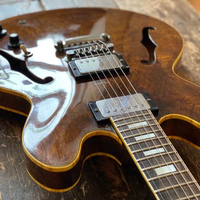Greco Japanese Vintage SA700 Semi-Acoustic 1977 Walnut Japan MIJ w/ HSC image 6