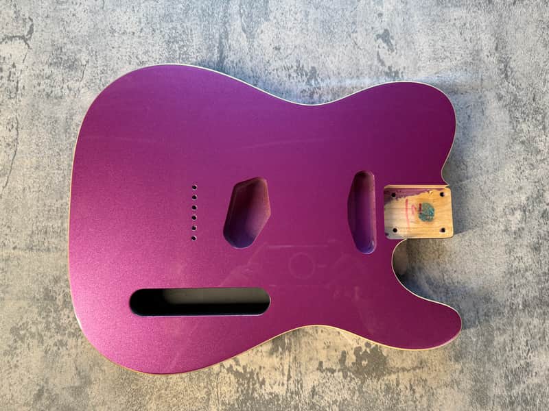 BMC Guitar Body 60's Style Tele® Telecaster® Standard Route Double Bound Purple Metallic image 1