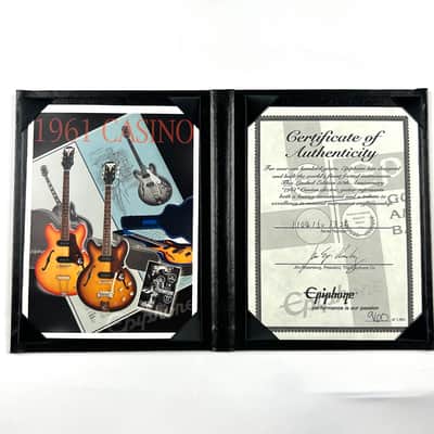 2011 Epiphone Casino 61' Reissue - Sunburst with Hard Shell Case And Cert! Super Clean! image 10