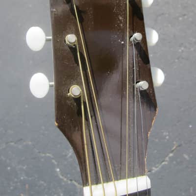 Vintage '60s Silvertone Model 653 Harmony Concert Size SPRUCE TOP Guitar ! DECENT NECK, REPLACED BRIDGE Good Potential! AS-IS image 8