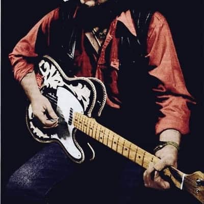 Hand Carved Leather Body Wrap Cover for Telecaster. Waylon Jennings, Keith Urban inspired. image 6