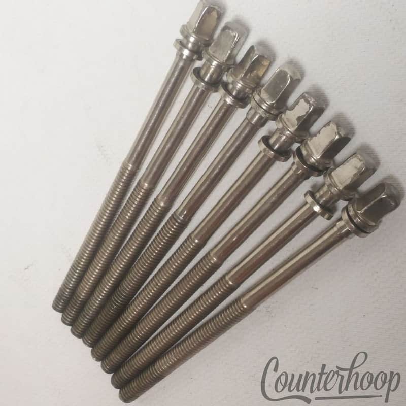 Leedy&Ludwig 8x 3 5/8" Tension T-Rods Floor Tom / Snare Drum Vintage 40s Nickel image 1